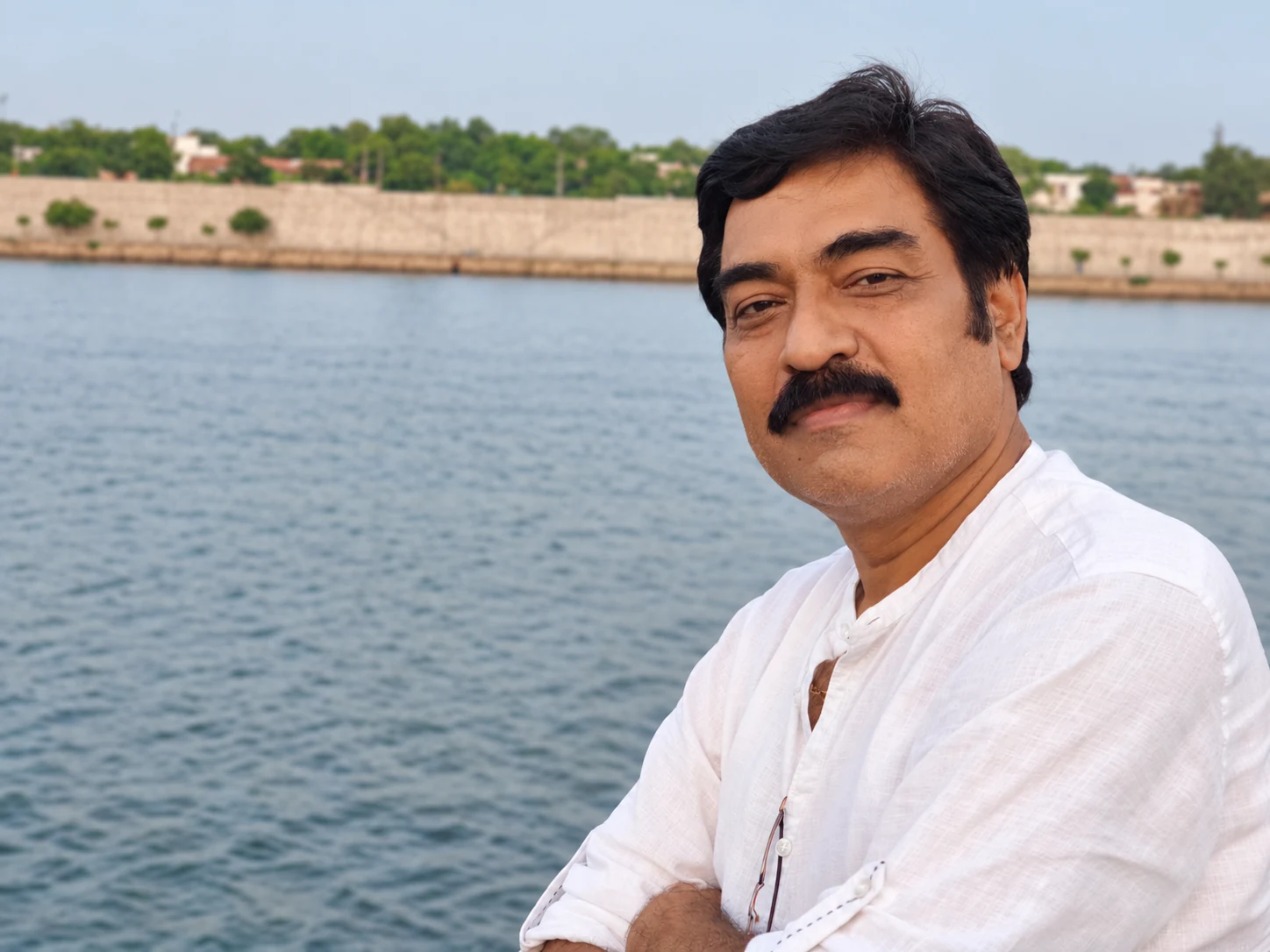 Capt. Rajesh Jha, Founder and Managing Director of REDANCHOR, in the genuine supplied solo photograph beside the riverfront